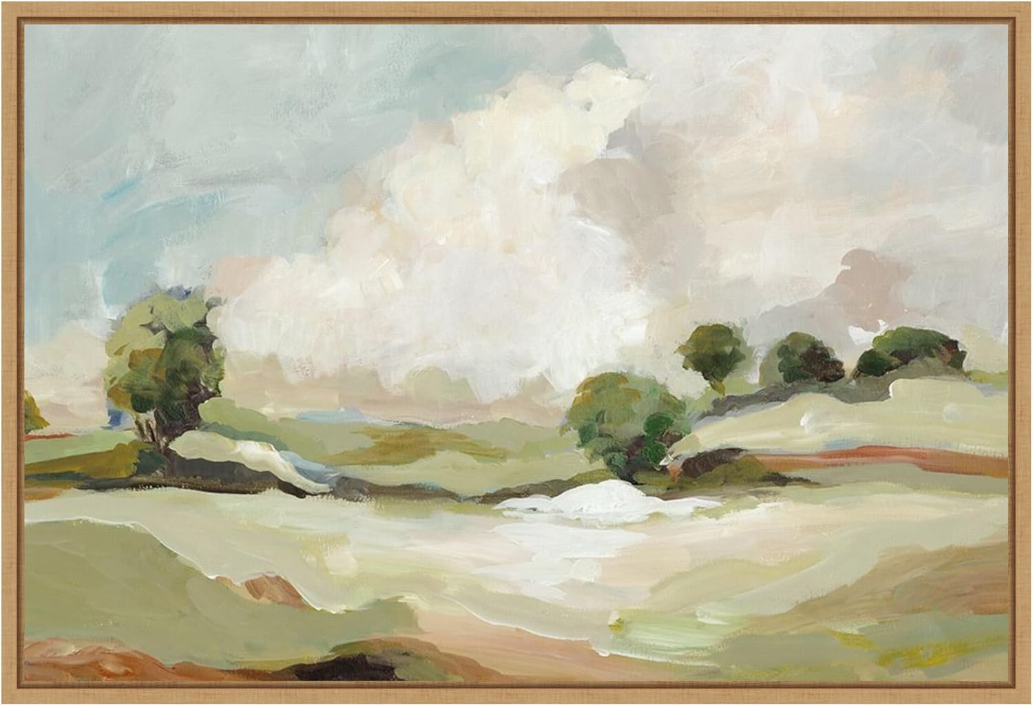 Amanti Art Framed Canvas Wall Art 23x33 Pastoral Land by Allison Pearce, Framed Wall Art Canvas, Landscapes Artwork, Modern Decor, Large Poster Painting for Living Room, Bedroom, Bathroom, Kitchen,