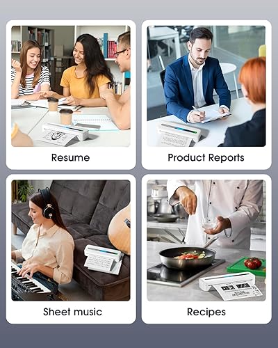 Miniatura 10 de Impresoras móviles para vehículos y viajes - Impresoras inalámbricas para uso doméstico y oficina - Impresora portátil para computadora portátil y