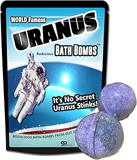 Uranus Bath Bombs XL Fizzers Funny Space Gags for Teen Boys Weird Gags for Men Uranus Jokes Stocking Stuffers for Friends Fun White Elephant Ideas Secret Santa Stocking Ideas for Teens Easter