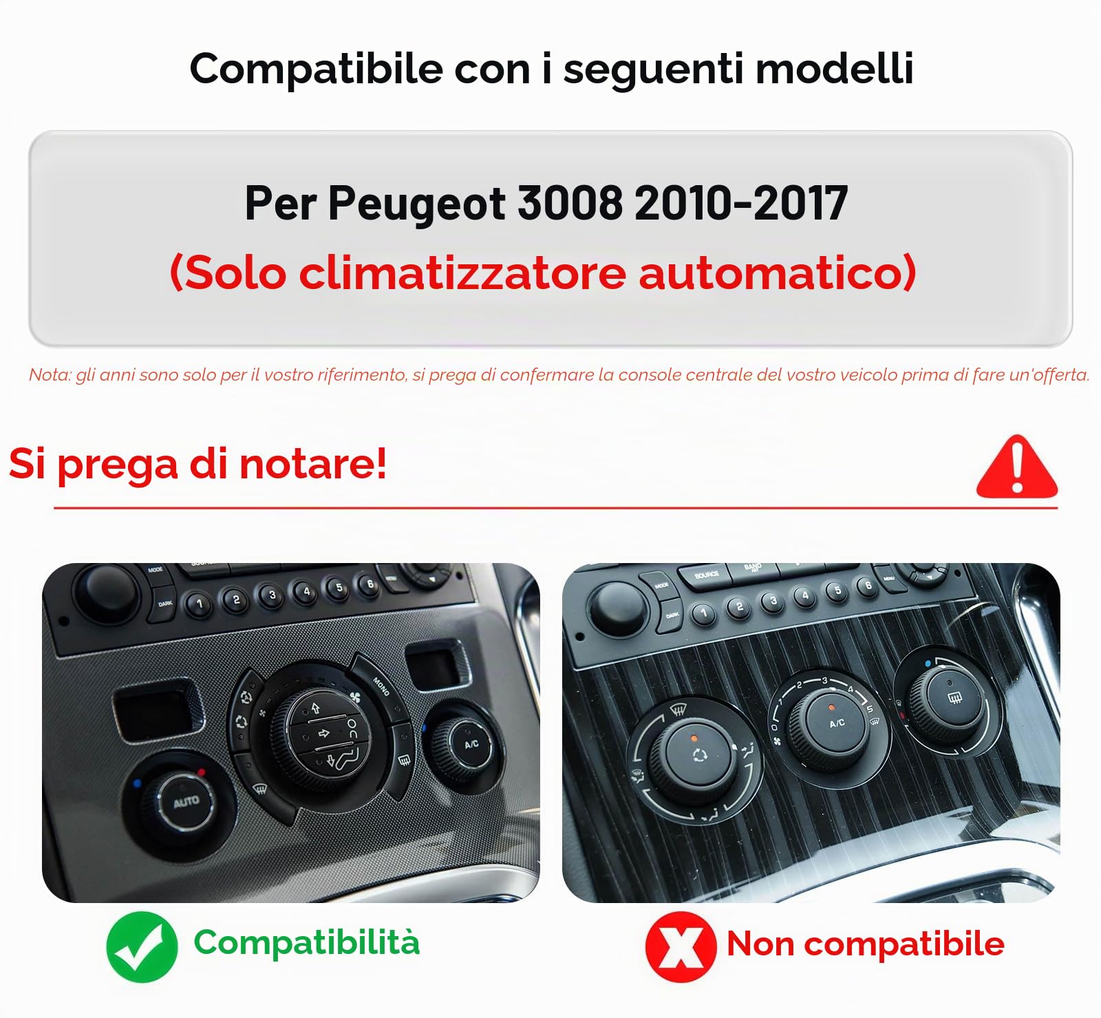Android 14 9,7 pollici autoradio per Peugeot 3008 2010-2017 4 core 2 GB e 64 GB di memoria, supporta auto wireless carplay/Android, controllo volante, WLAN/4G, FM
