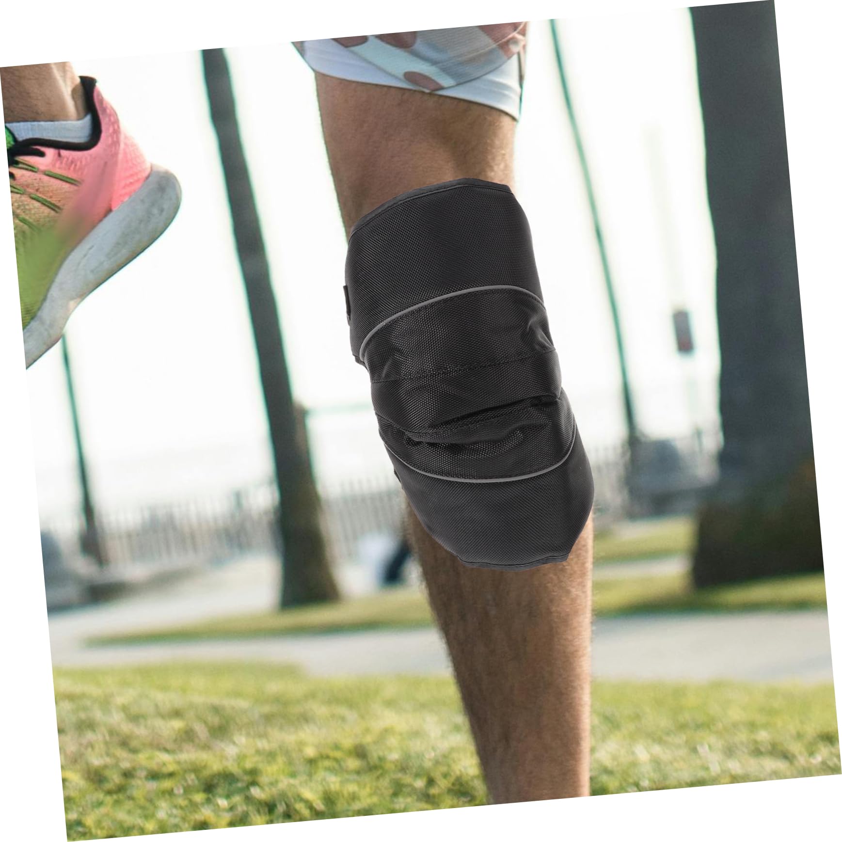 BESPORTBLE Protector De Ciclismo Tamaño Cubrir Deporte Rodilleras Almohadillas Protectoras Equipo De Protección De Ciclismo Patines Cuero Pu Black 2 Piezas X 4