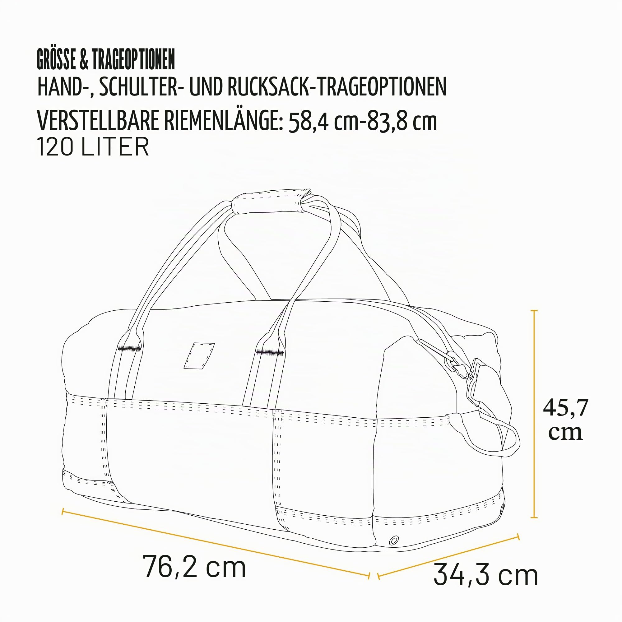 Carhartt Klassische Reisetasche, robuste Tasche für Baustelle, Fitnessstudio und Reisen