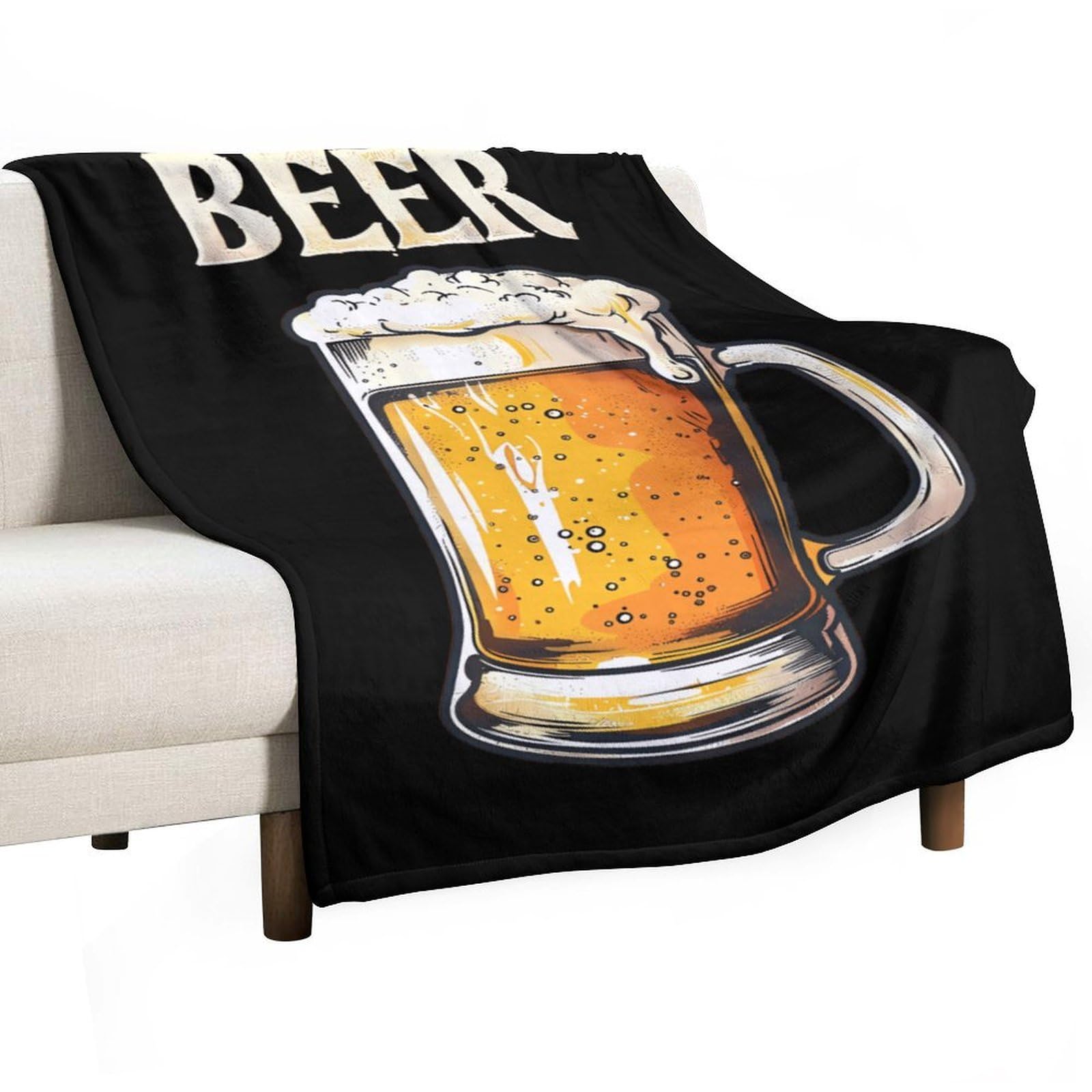 CGSBNGHA Beer Flannel Fleece Blanket Lightweight Soft Throw Blankets for Sofa Couch Bed Chair