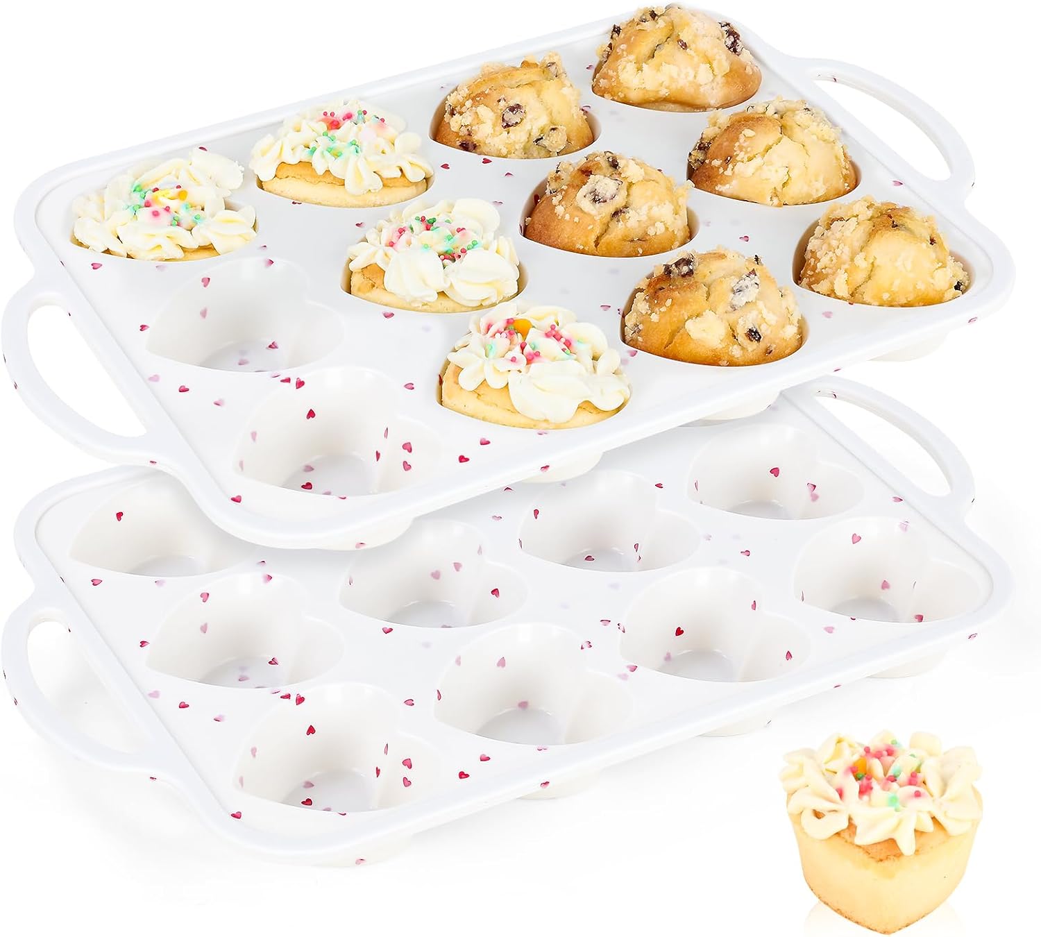 Vinino Silicone Heart Shaped Muffin Pan with Metal Zambia Ubuy