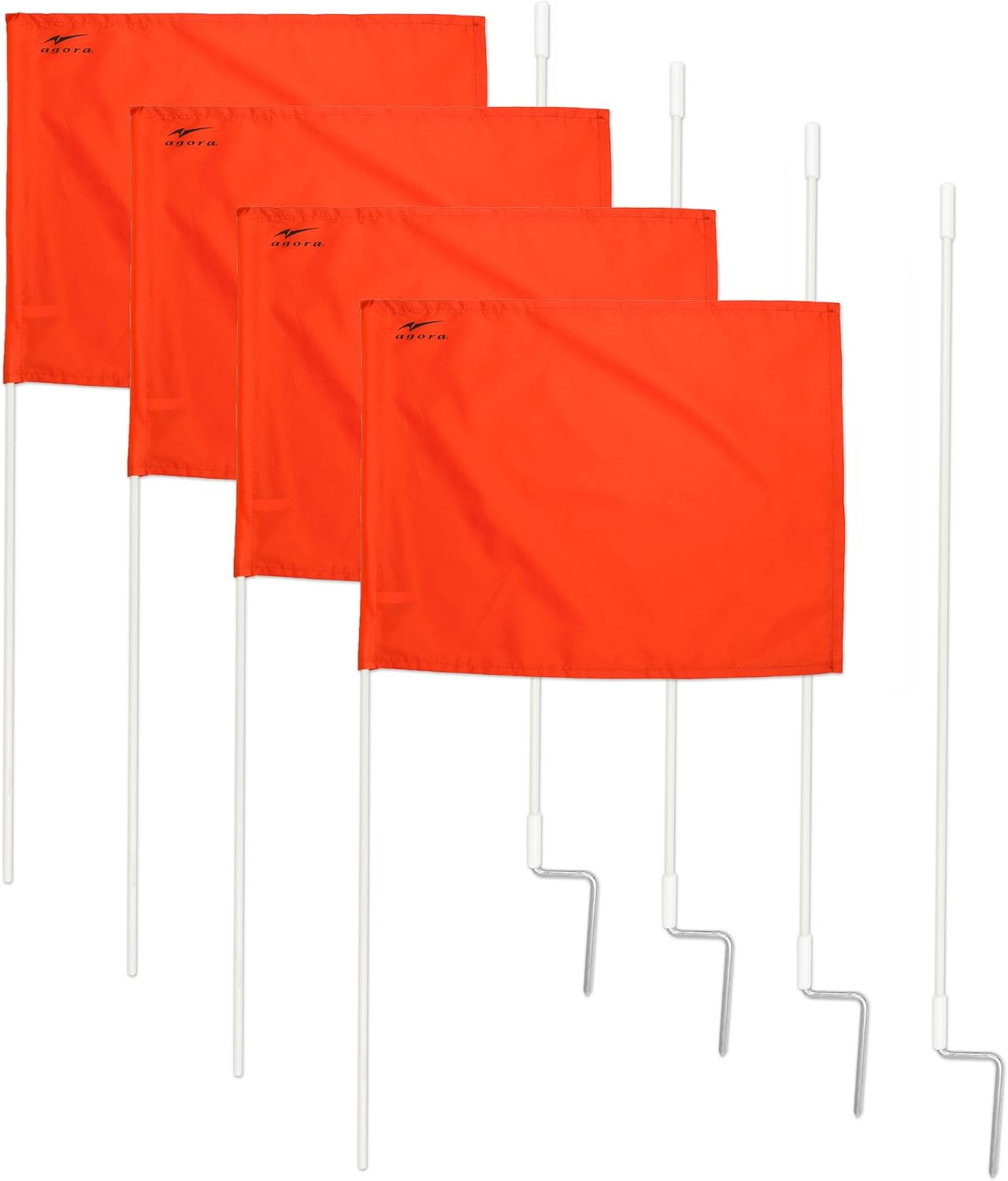 Agora Portable Fiberglass Corner Flags - Set of 4