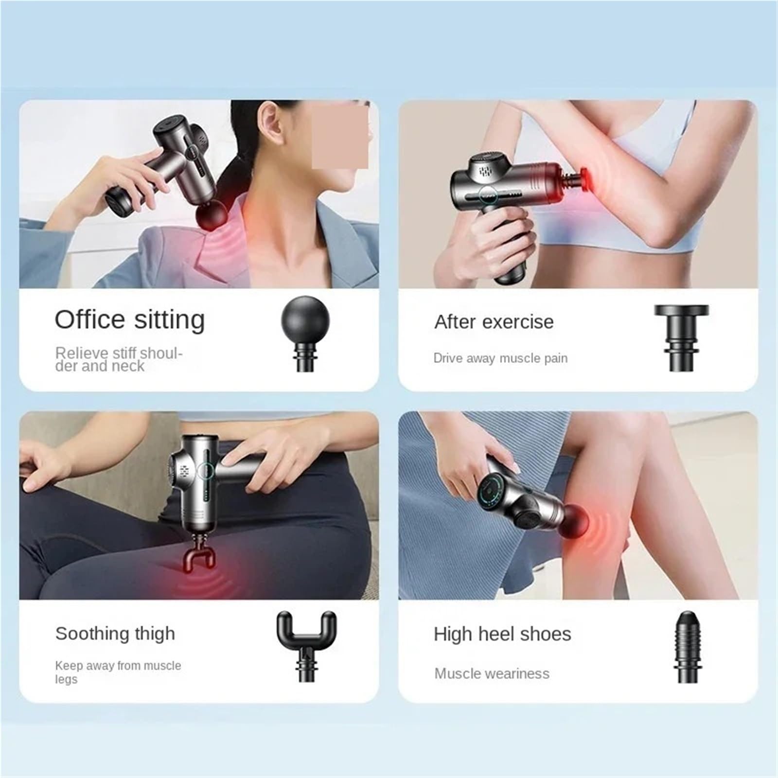 Pistola de masaje, Mini Pistola De Masaje Eléctrica Para Relajación Muscular, Masajeador Fitness Con Vibración Para Cuerpo, Cuello, Espalda, Viaje En Casa para hombres/mujeres