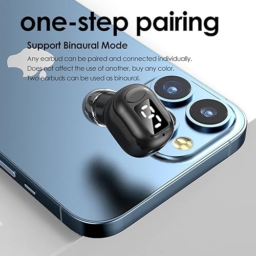 Miniatura 2 de Auriculares Bluetooth invisibles más pequeños para el trabajo, dormir, mini micrófono espía inalámbrico oculto, micro auriculares inalámbricos para