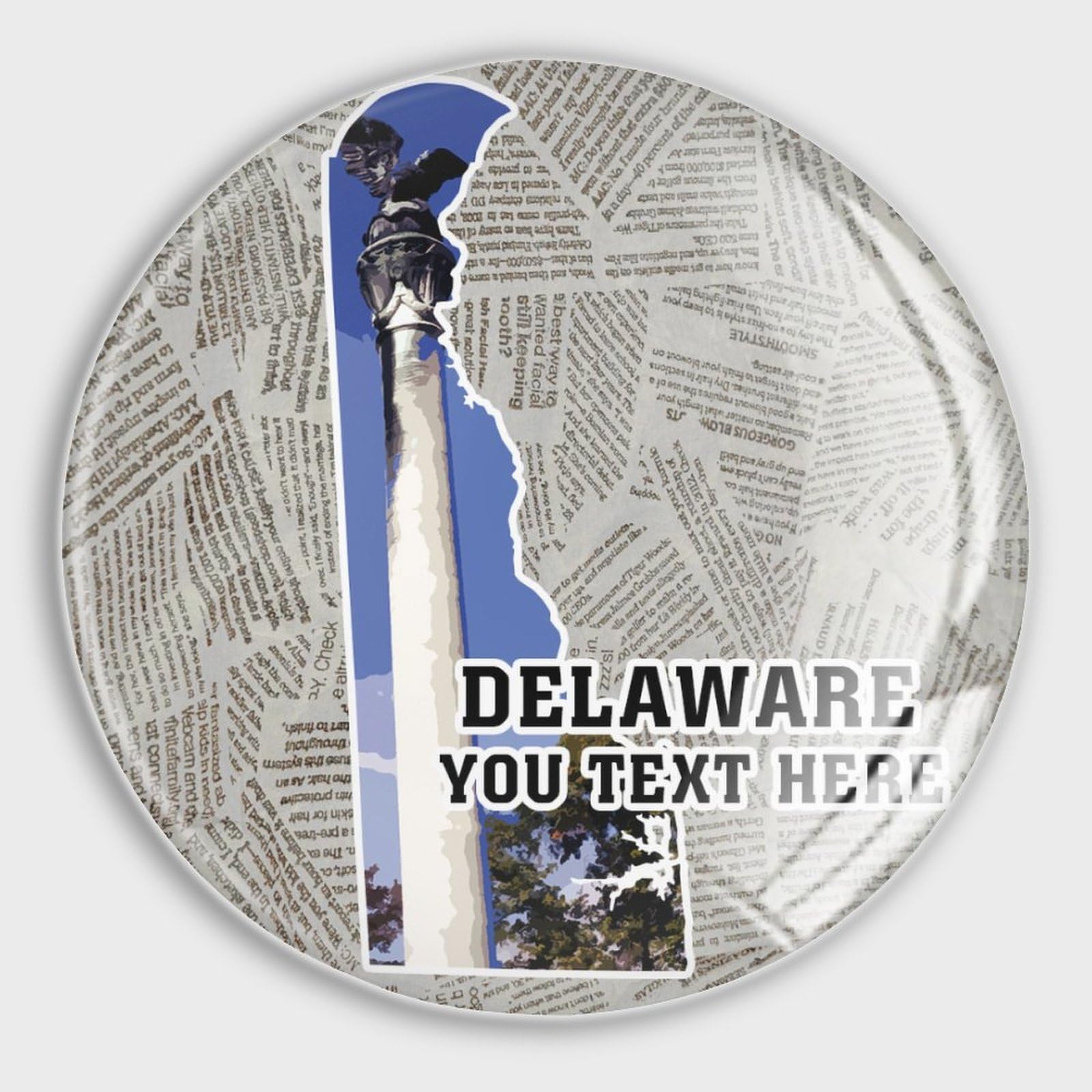 Aimants de réfrigérateur en verre Delaware aimant rond maison cuisine bureau