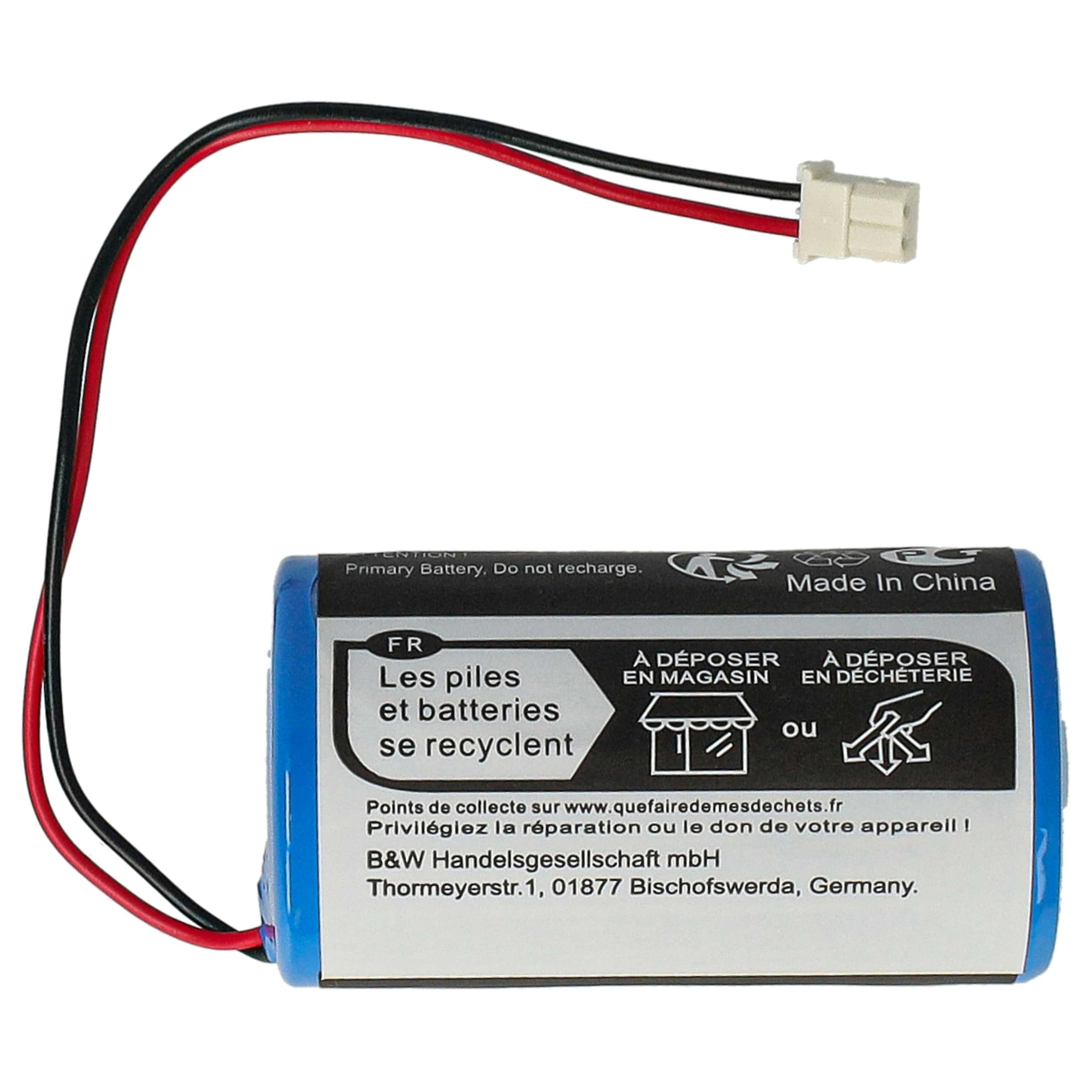 vhbw 2 x bateria zamienna do Visonic 0-9912-K, ER34615M, ER34615M/W200, 88030498 do instalacji alarmowej, systemu alarmowego (14500 mAh, 3,6 V, Li-SOCl2)