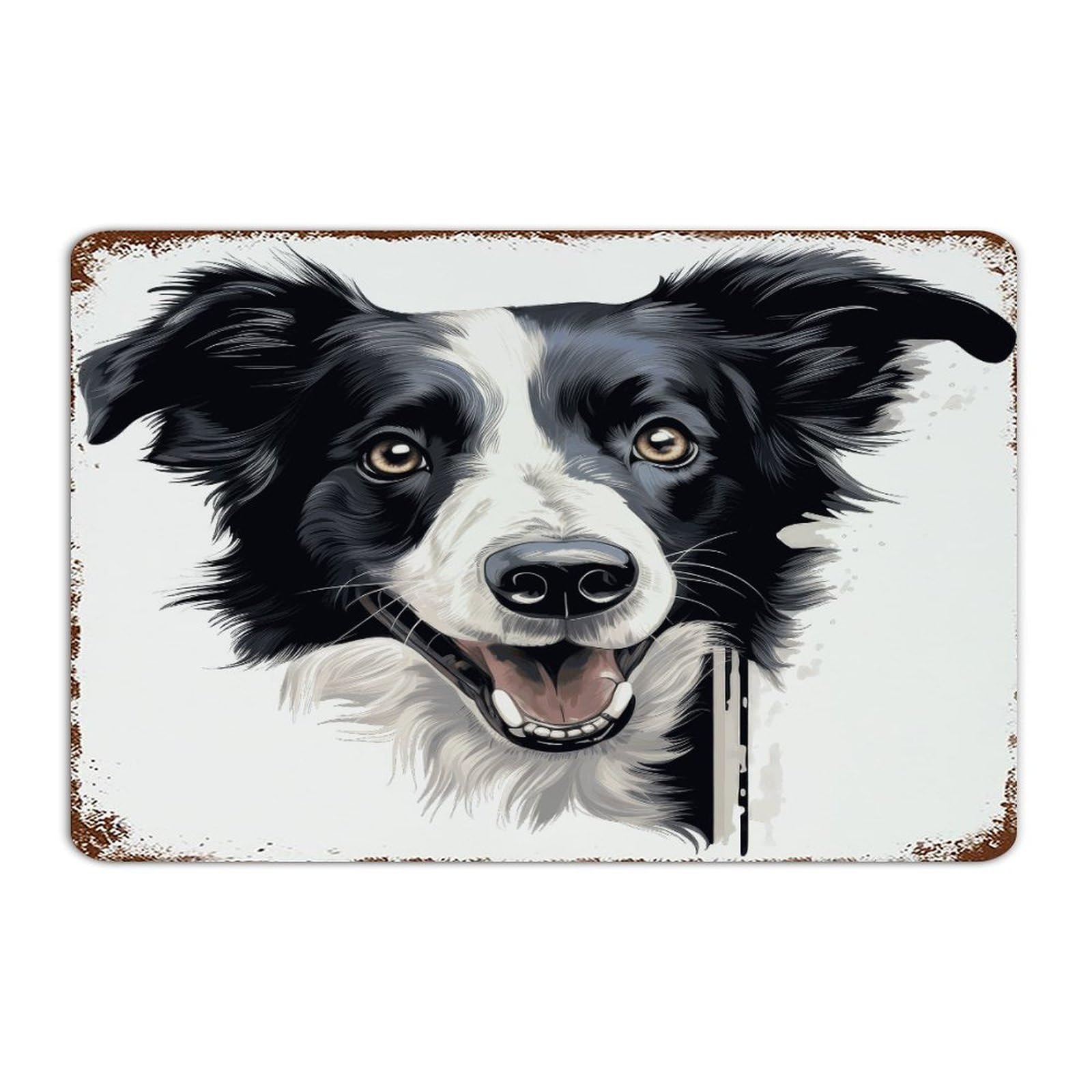 Cadeau idéal : peinture abstraite pour animal de compagnie Border Collie