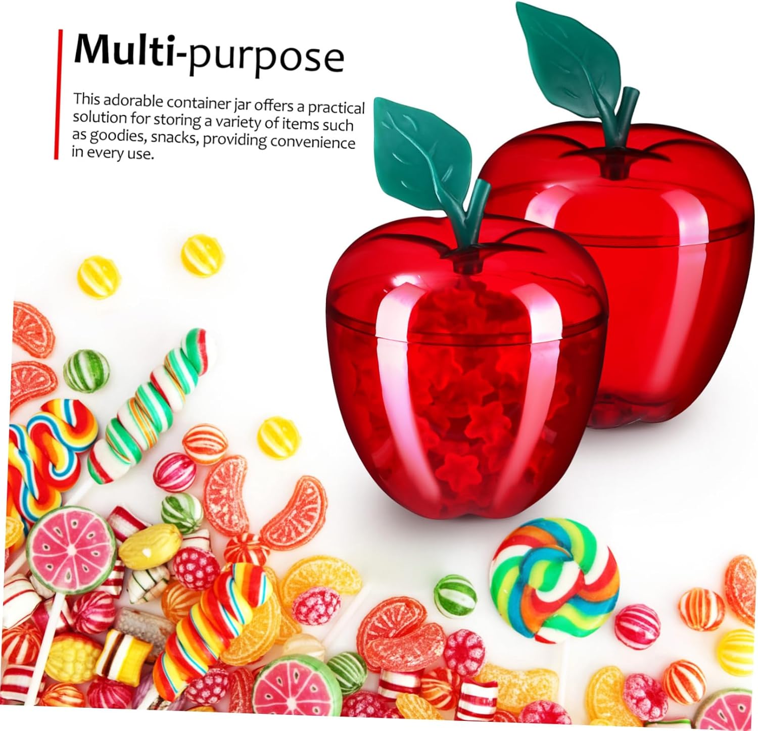 4pcs Red Candy Jar Decorative Food Storage Containers with Lids for Christmas Party Multi-functional Cookie Jars for Home Office Outdoor Use