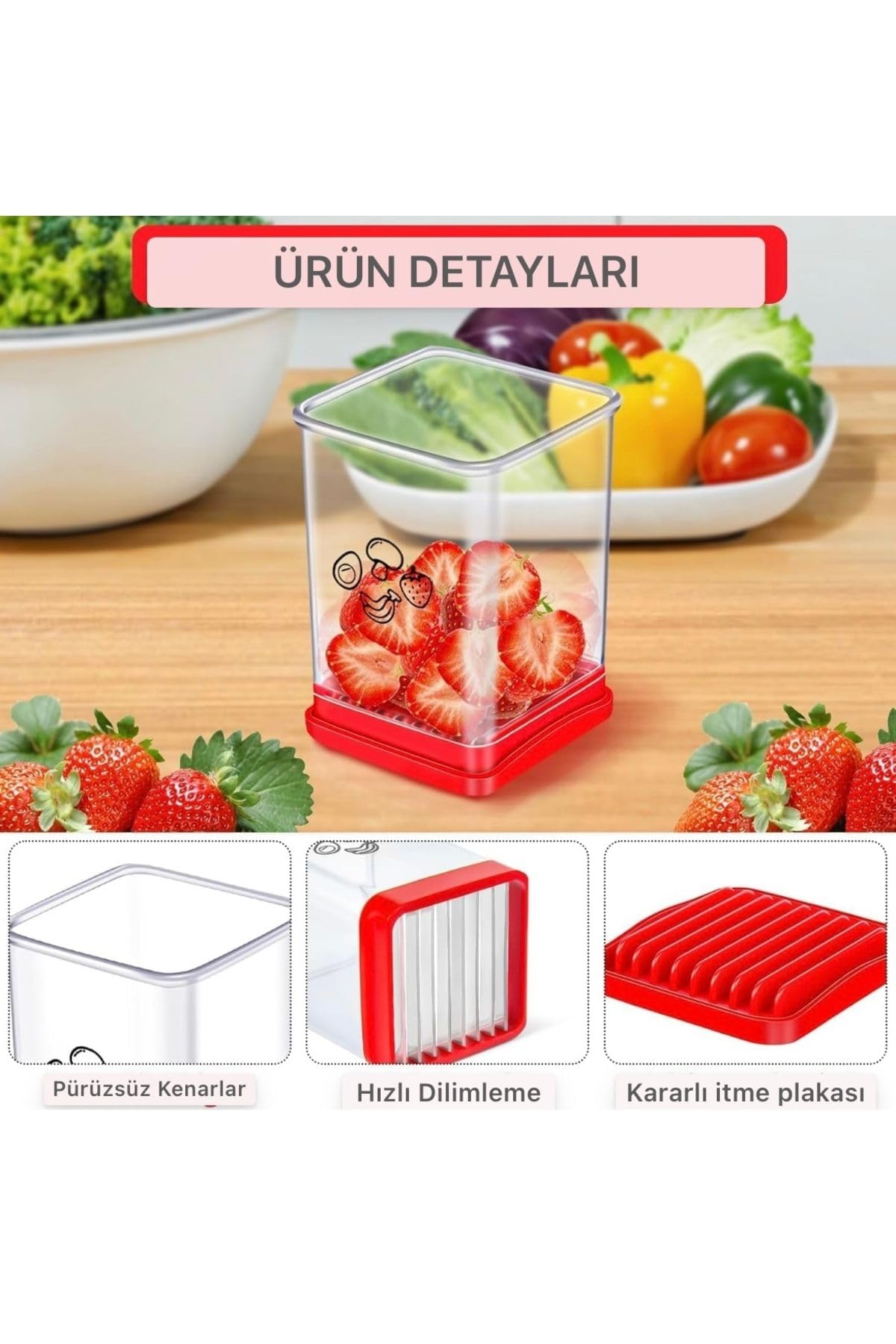 Yenigeldi 2 Adet Meyve Sebze Dilimleme Paslanmaz Çelik Bardak Dilimleme Yumurta Dilimleme,
