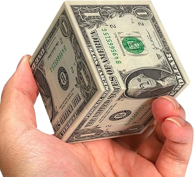 Dollar Cube 3x3 Speed Cube US Dollar Bill Magic Cube Money Design Educational Puzzles Toys