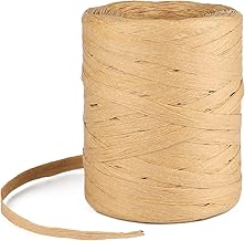 G2PLUS 200 m Natural Raffia Rope Raffia Paper Ribbon Raffia Raffia Paper Tape, for Gift Wrapping, DIY Art Decoration