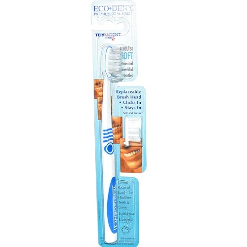 Eco-Dent TerrAdent med5, adulto 31, suave, 1 cepillo de dientes, 1 cabezal de cepillo de repuesto