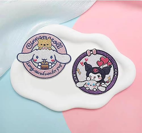 Miniatura 6 de 2 parches de melodía de gatito de dibujos animados kawaii para planchar o coser, parches de decoración de reparación de bricolaje para mochilas,