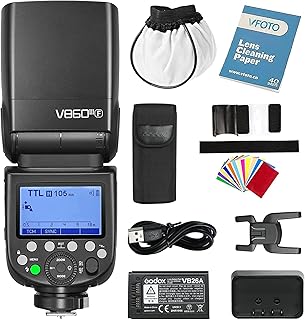 Godox V860III-F TTL Flash Speedlite GN60 HSS 1/8000s 2.4G Wireless Transmission, 1.5s Recycle Time, 2600mAh Li-ion Battery, for Fuji Camera X-Pro2 X-T20 X-T2 X-T1 X-Pro1 X-T10