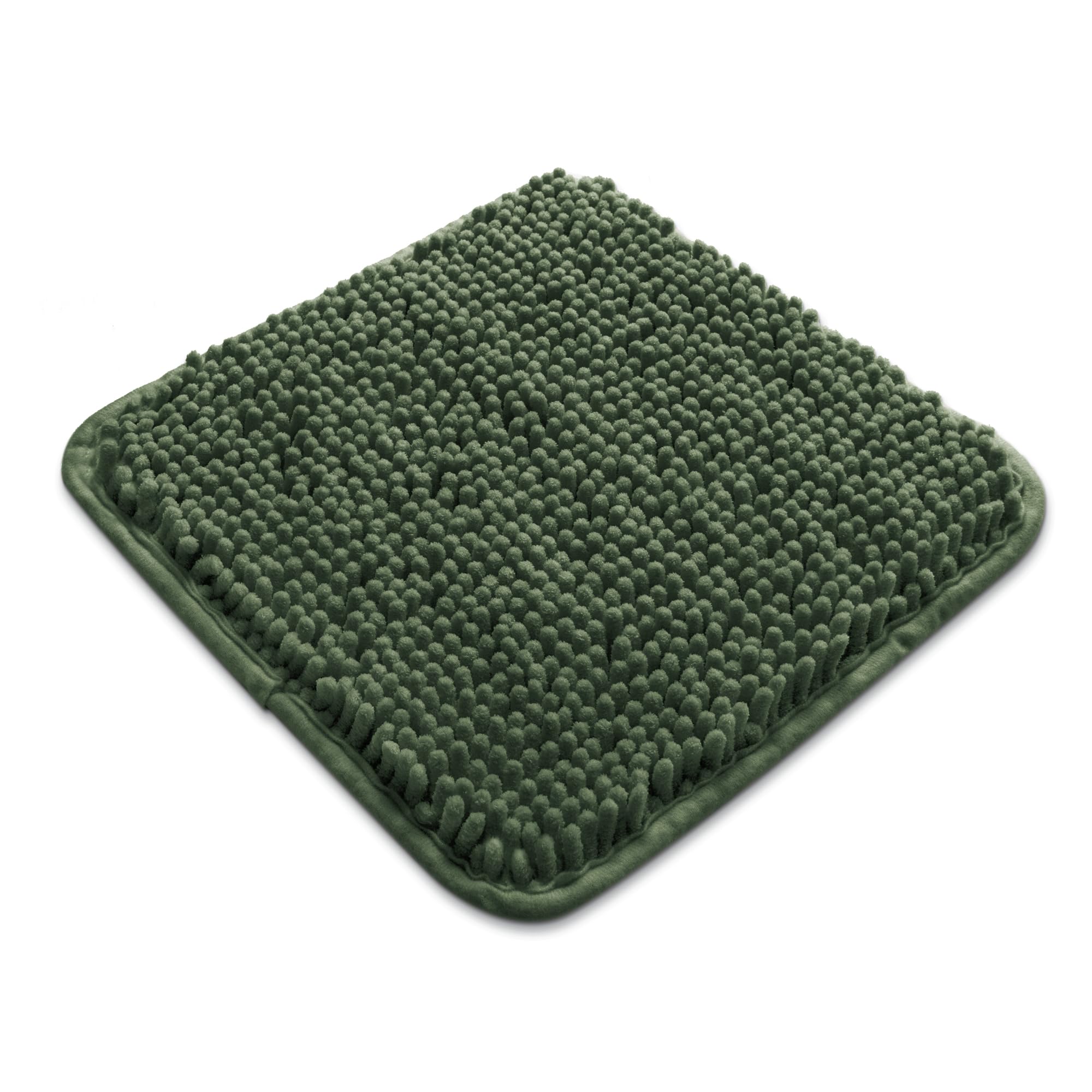 Yeaban Small Bathroom Rugs โ Thick Chenille Bath Mats | Absorbent and Washable Bath Rug Non-Slip, Plush and Soft Rugs for Bathroom, Shower, Sink(12" x 12", Olive Green) โ image 1