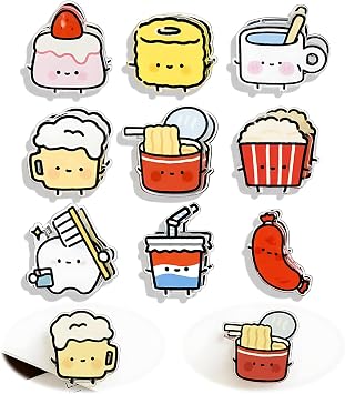 9 PCS Cute Chip Clips Food Bag Clip Set, Dessert Shaped Bag Clips Funny Kitchen Snack Bag Sealer, Acrylic Chip Clip for Airtight Seal Food Storage