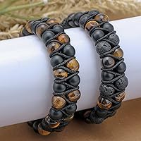 Vista 7 de JoycuFF Triple Protection Bracele for Men Bead Bracelets for Men Boyfriend Husband Brother Son Triple Protection Bracele for Men Bead Bracelets
