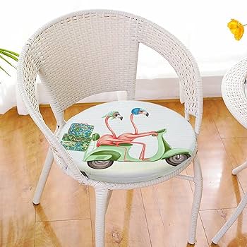 Amazon.co.jp: 座布団 椅子用 スクーターに乗る 2 つのピンクの