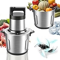 Vista 1 de Picadora de carne grande para procesador de alimentos, picadora eléctrica para hielo, ñame, verduras y alimentos, potente motor de cobre de 1200 W