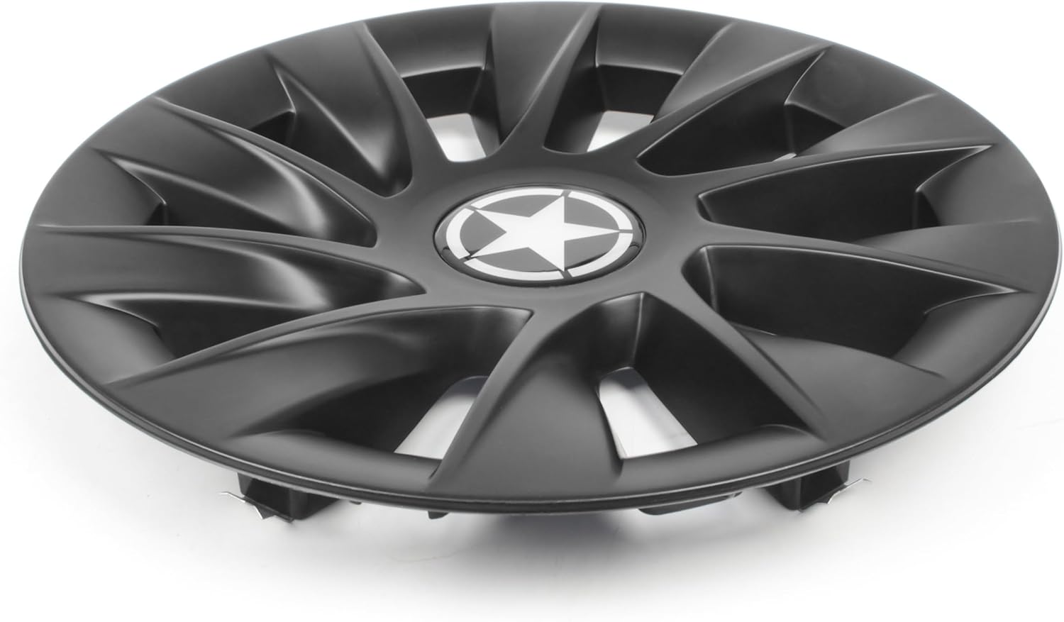 8'' Wheel Hub Caps Compatible with Club Car/E-Z-GO/Yamaha Golf Cart Accessories 8 Inch Hub Cap Covers Wheel Trim Cover for Most Golf Carts, Set of 4, Matte Black