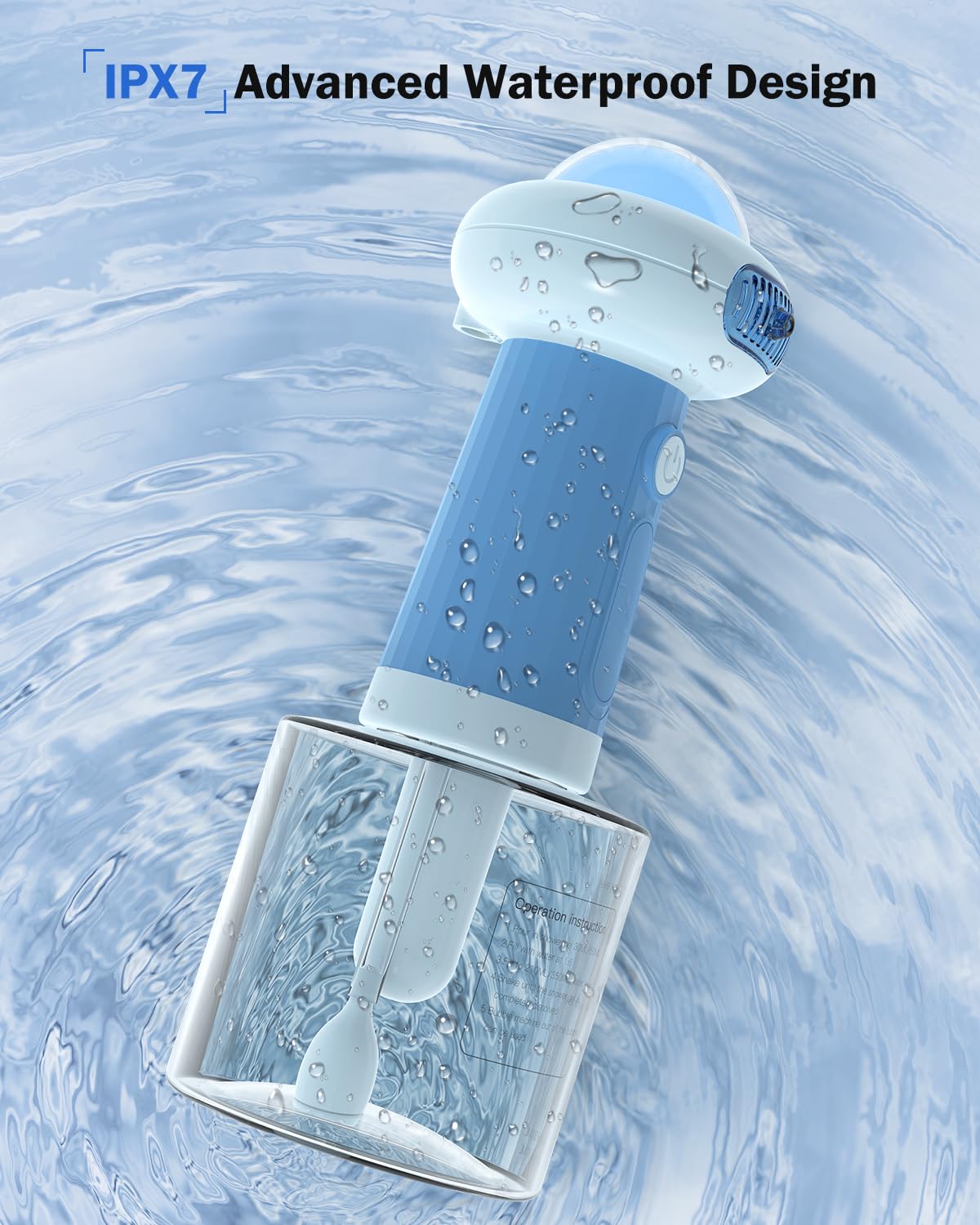 Pulverizador de champú eléctrico para baño de perros y gatos, pulverizador de baño automático con cepillo, dispensador para perros y gatos (azul)