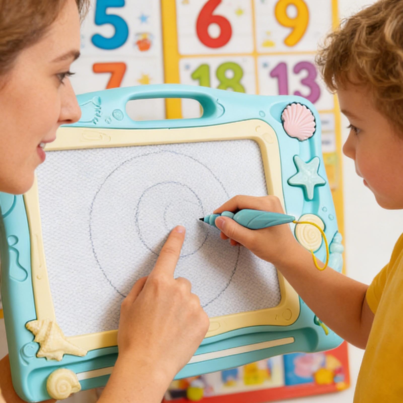 Lavagna Scrivi e Cancella Divertente Tavoletta Magnetica Per Pittura Con | Lavagna Scrivibile Magnetica Per Bambini Regalo Bambini Natale Capodanno Compleanno