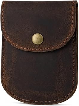 Genuine Leather Belt Holster Pouch Dark Brown