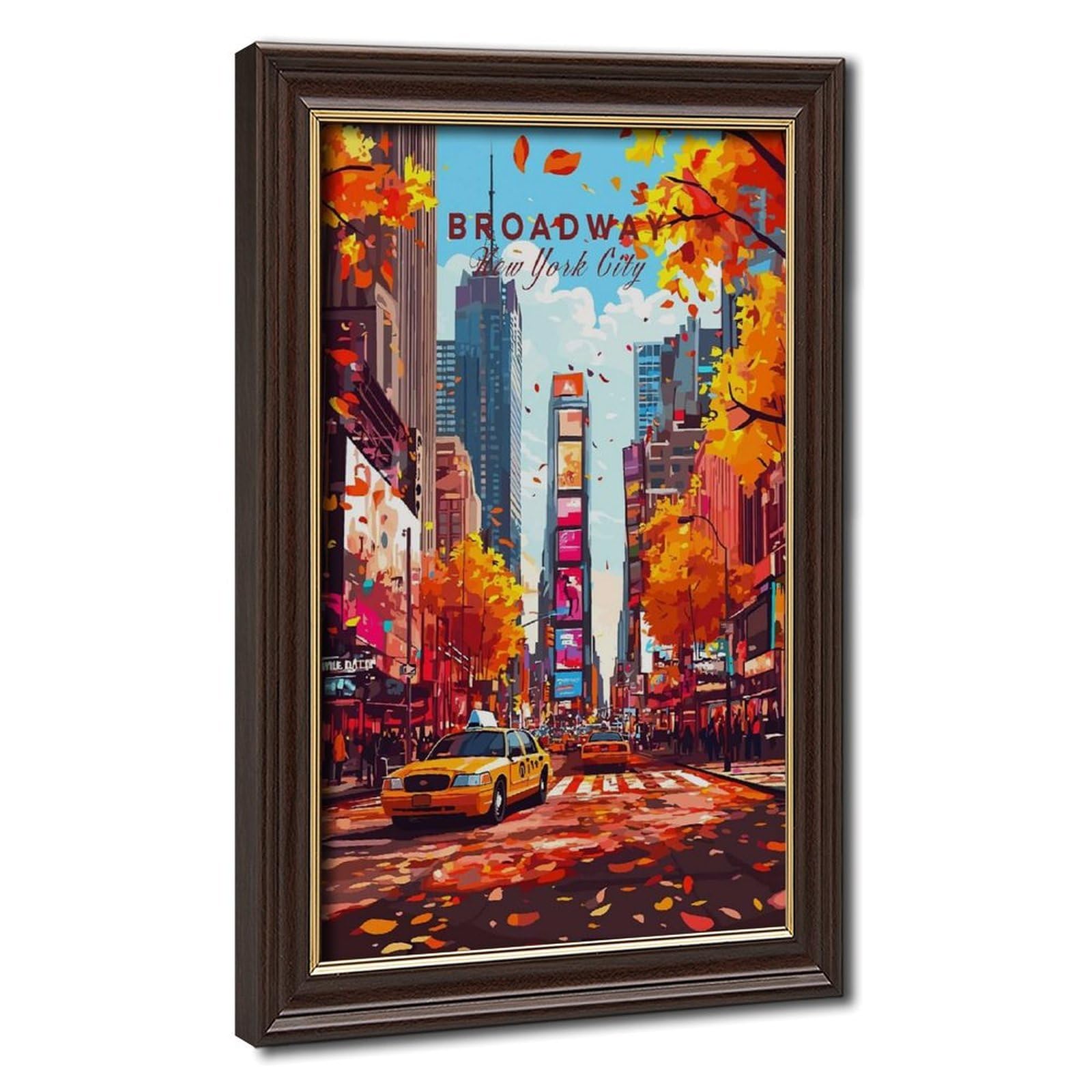 Bareronor Mokume Gane Frame-Style Broadway Poster Canvas Poster For Home Decor Gift