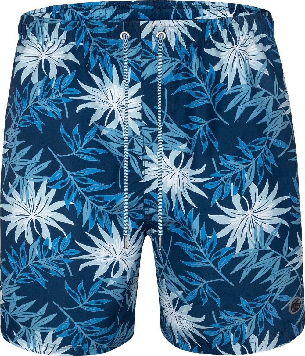 EspionageMen's Kingsize SW084 Leaf Print Swim Shorts