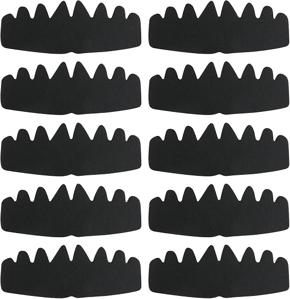 10-Pack Baseball Hat Support Inserts, Cap Shaper Liner, Black