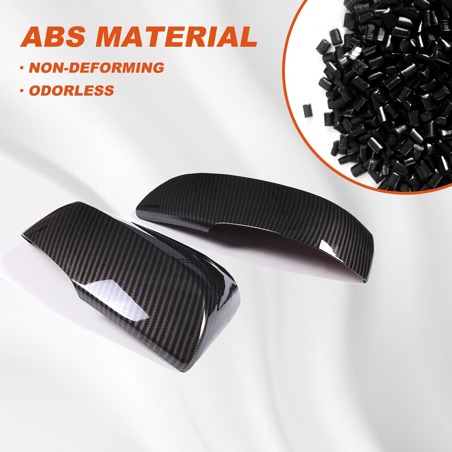 Car Door Rear View Mirror Cover Cap Compatible with Toyota Grand Highlander 2024 2025 2026,ABS Car Outside Side Rearview Mirror Cover Trim Accessories (Carbon Fiber Pattern)