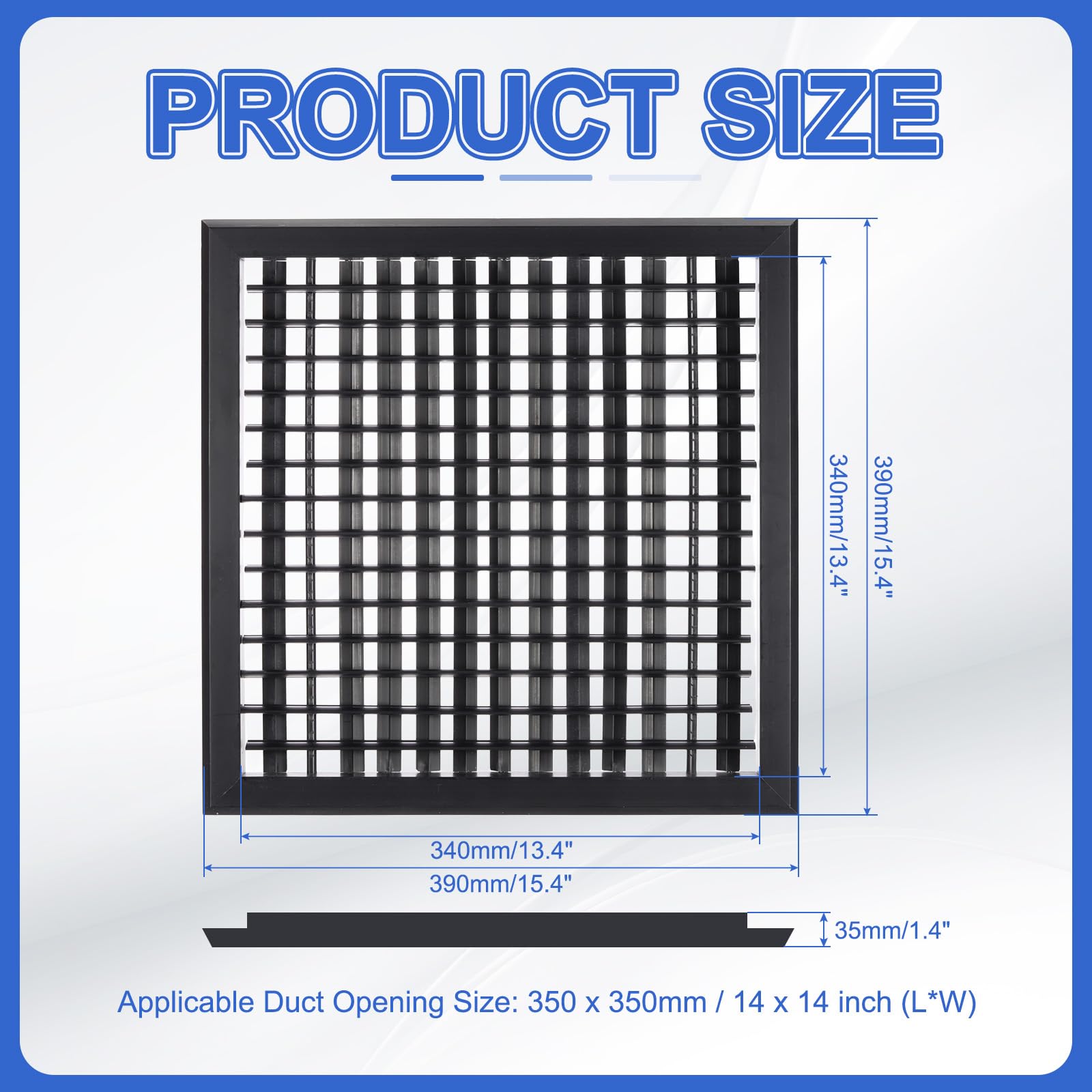 PATIKIL 14x14 Inch Plastic Ventilation Grille - Image 2