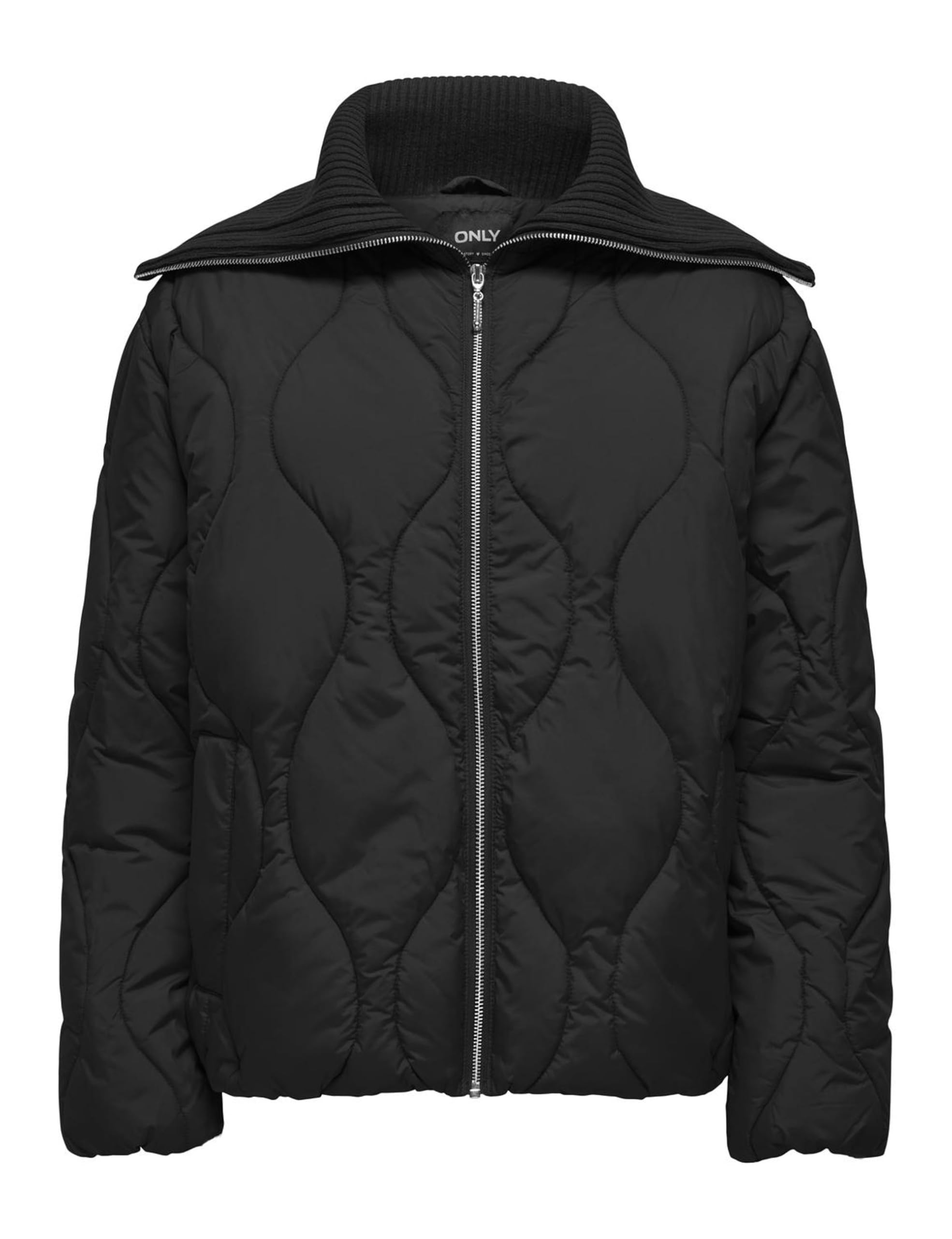 Only Women's Black Onlvanora Quilted Jacket Otw Jacket, M, M