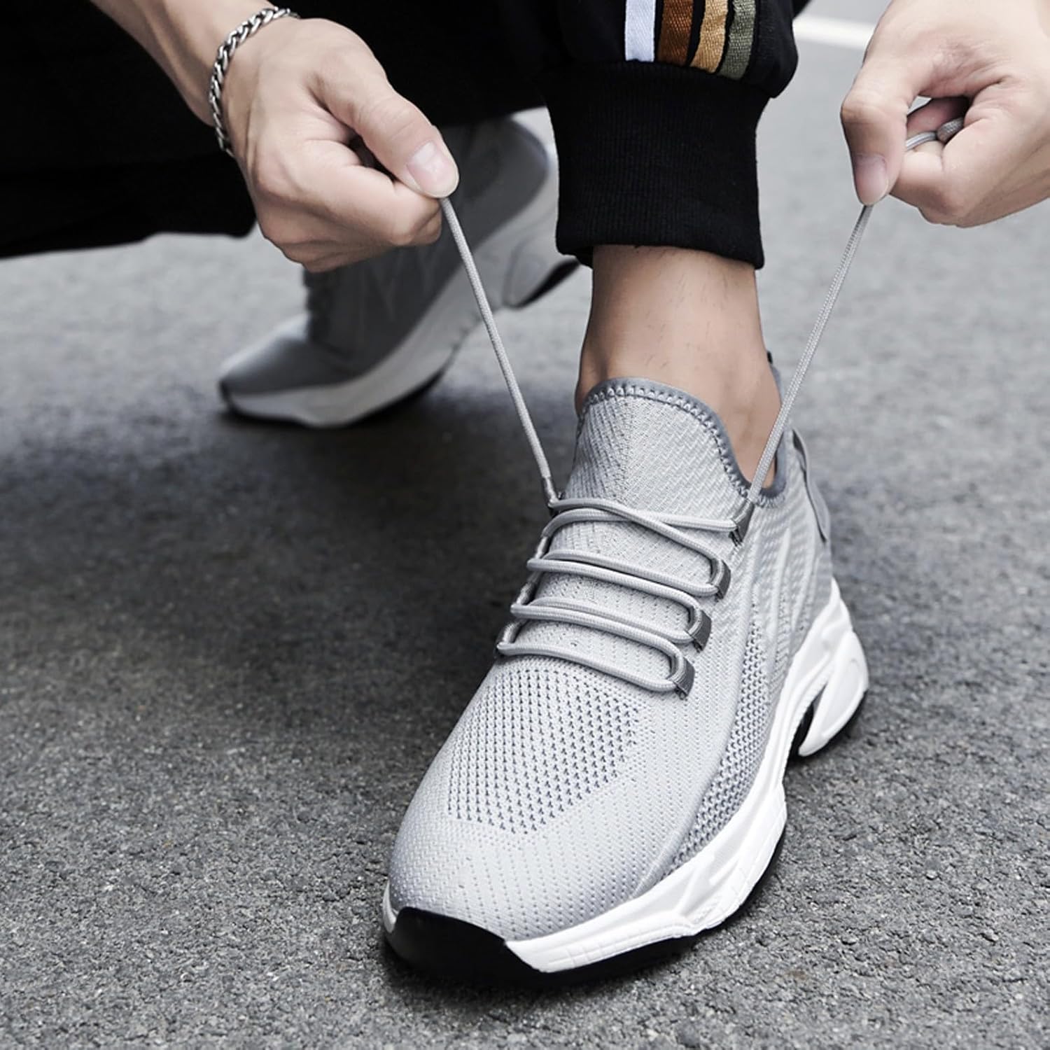 Elevate Shoes - Scarpe da ginnastica da uomo, 10 cm, invisibili, in rete, rialzo