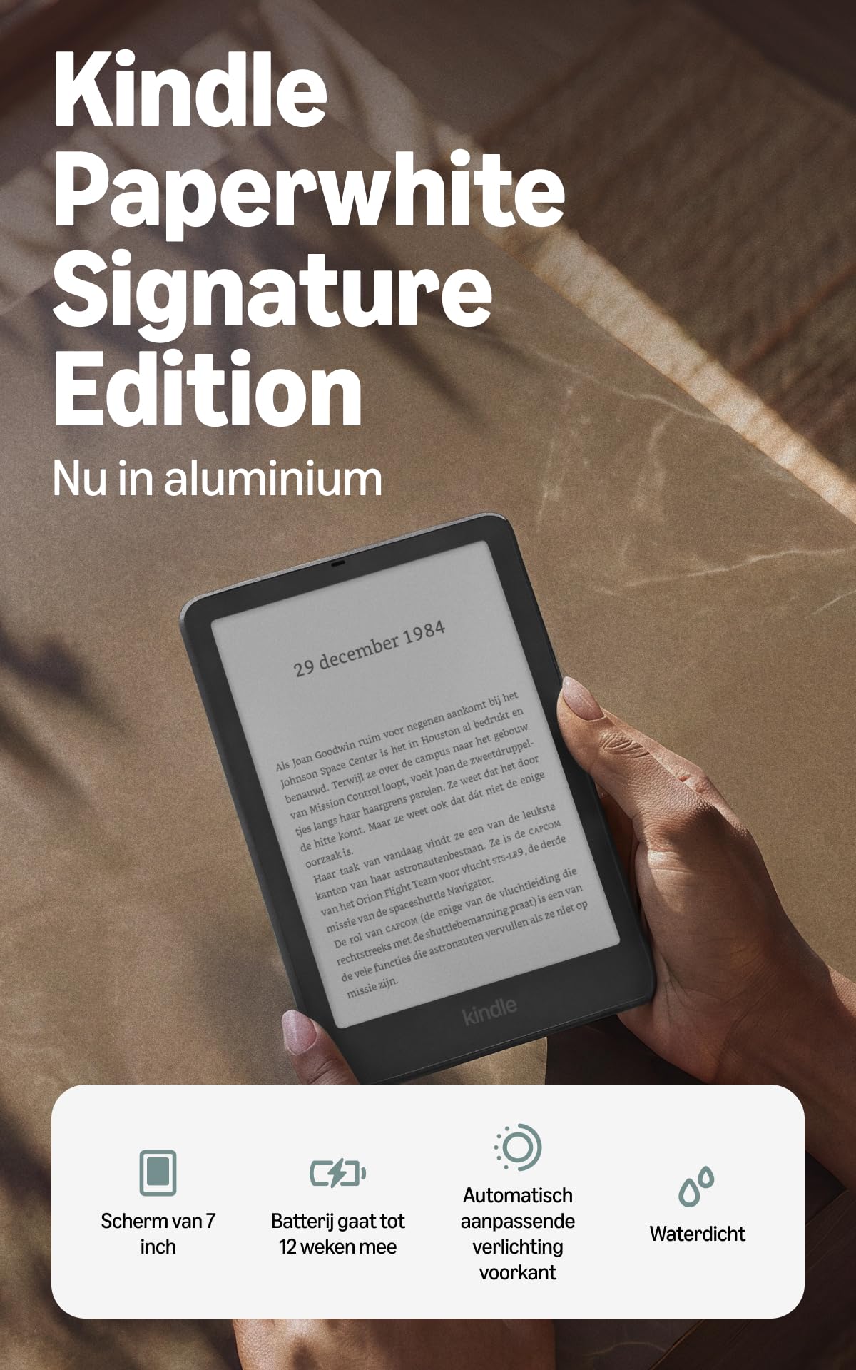 Amazon Kindle Paperwhite Signature Edition 32GB (Newest Gen), Thinner, new aluminium design, 7" display, Auto-adjusting front light - Graphite - 32 GB - Graphite