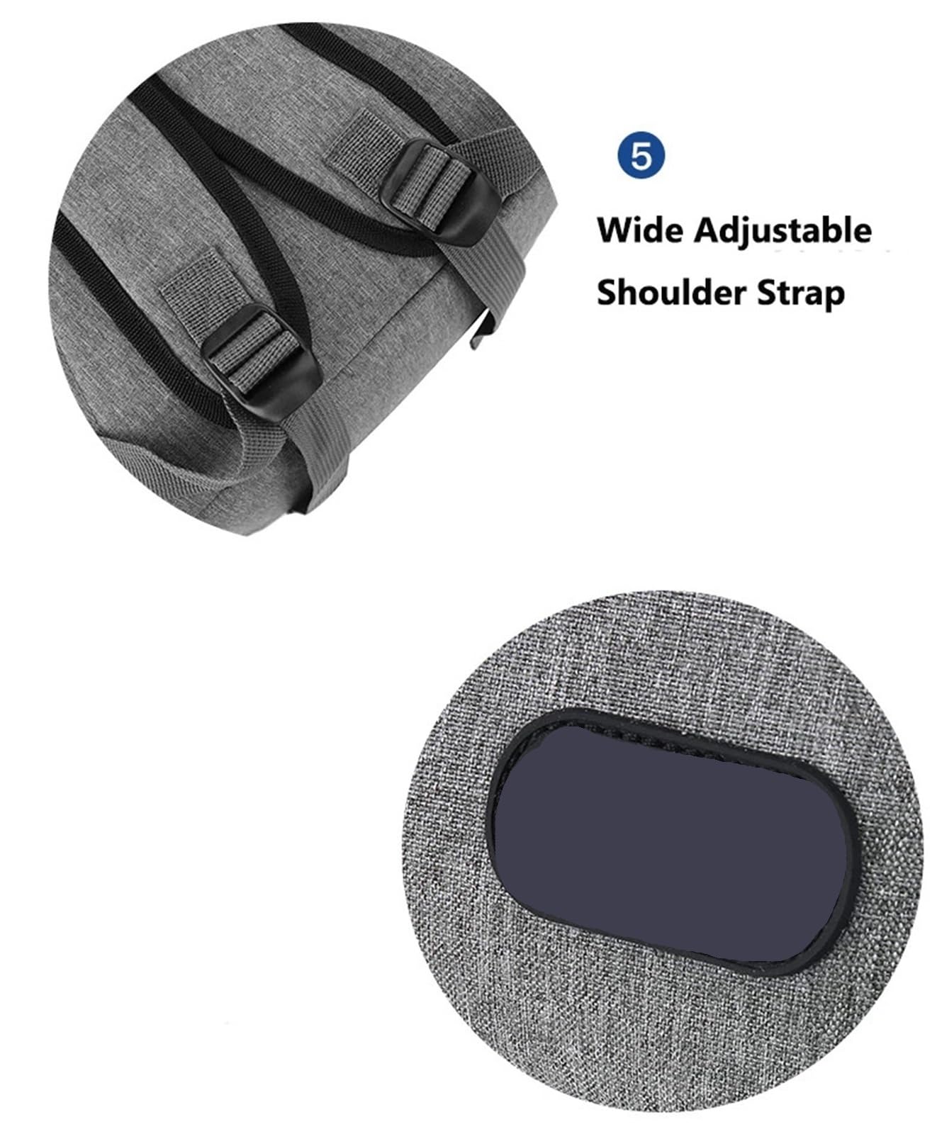 Sac Isotherme Sac à déjeuner Isotherme Portable de 20 L, glacière étanche for Le Camping, Oxford, for Le dîner(Blue Gray)
