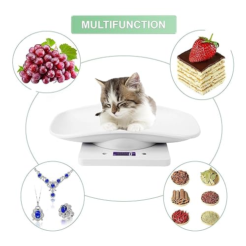 Miniatura 6 de B434F704M1466JLEETB - Báscula digital para mascotas, báscula digital para mascotas, báscula de animales pequeños con pantalla LCD, báscula