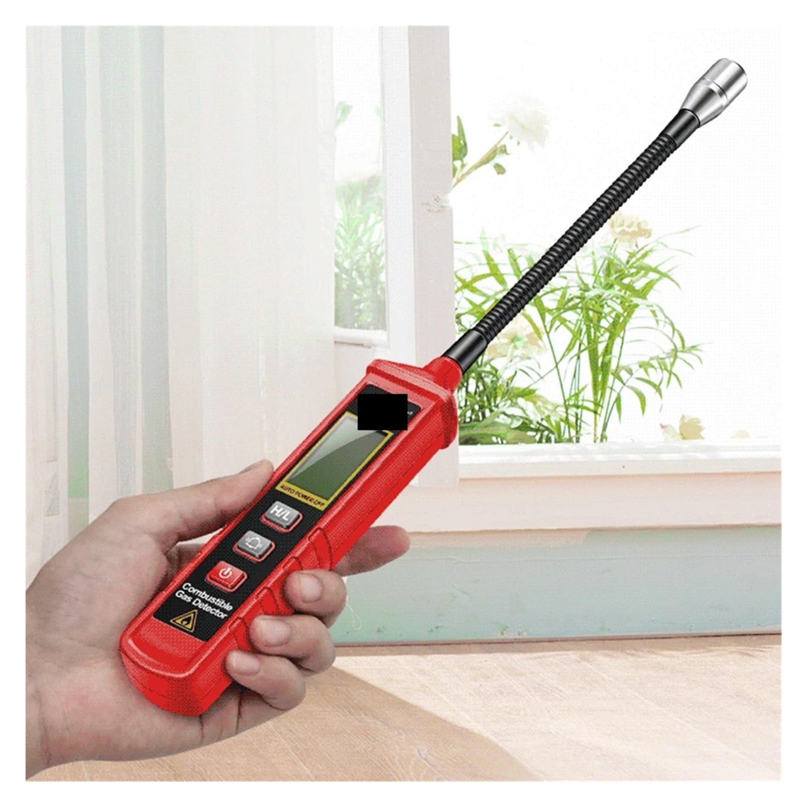 Lecksucher Lecktester for brennbare Gase, einstellbare Empfindlichkeit, Gasdetektor-Alarm for Zuhause und Wohnmobil, zur Ortung der Quelle von Methan-Erdgas halten anspruchsvollen Umgebungen stand