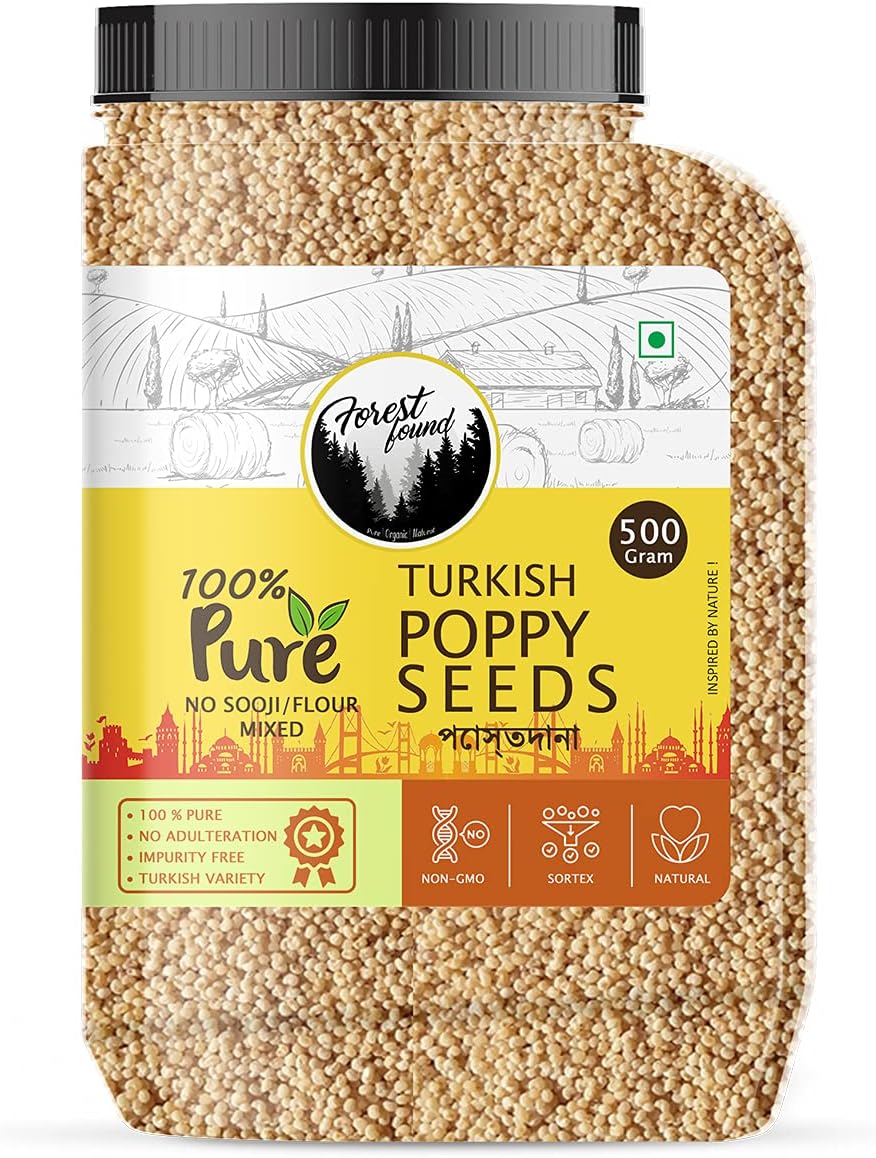 Forest Found Fresh Pure Poppy Seeds For Eating (500 gram)