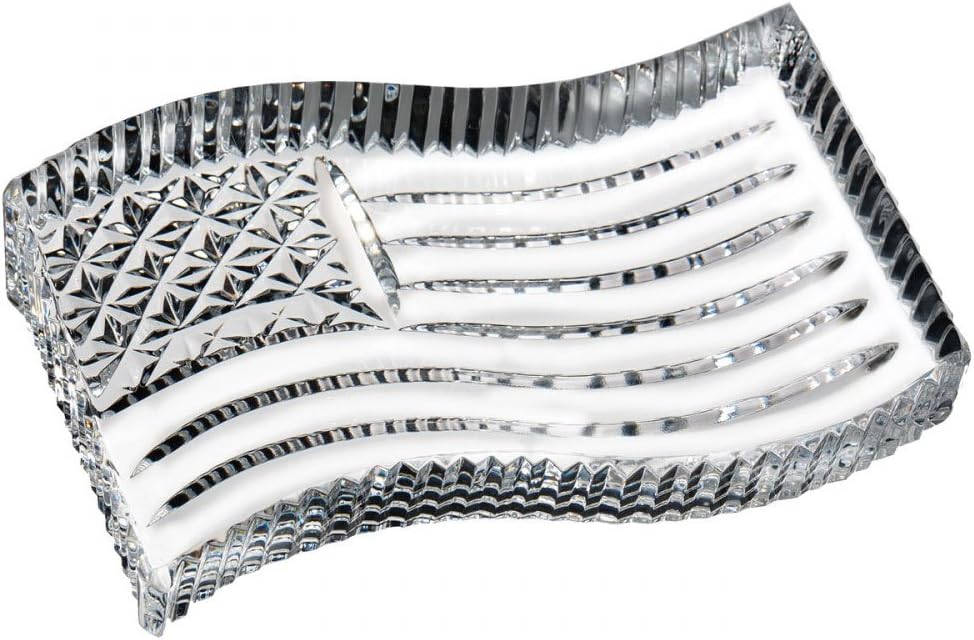 Waterford American Flag Paperweight