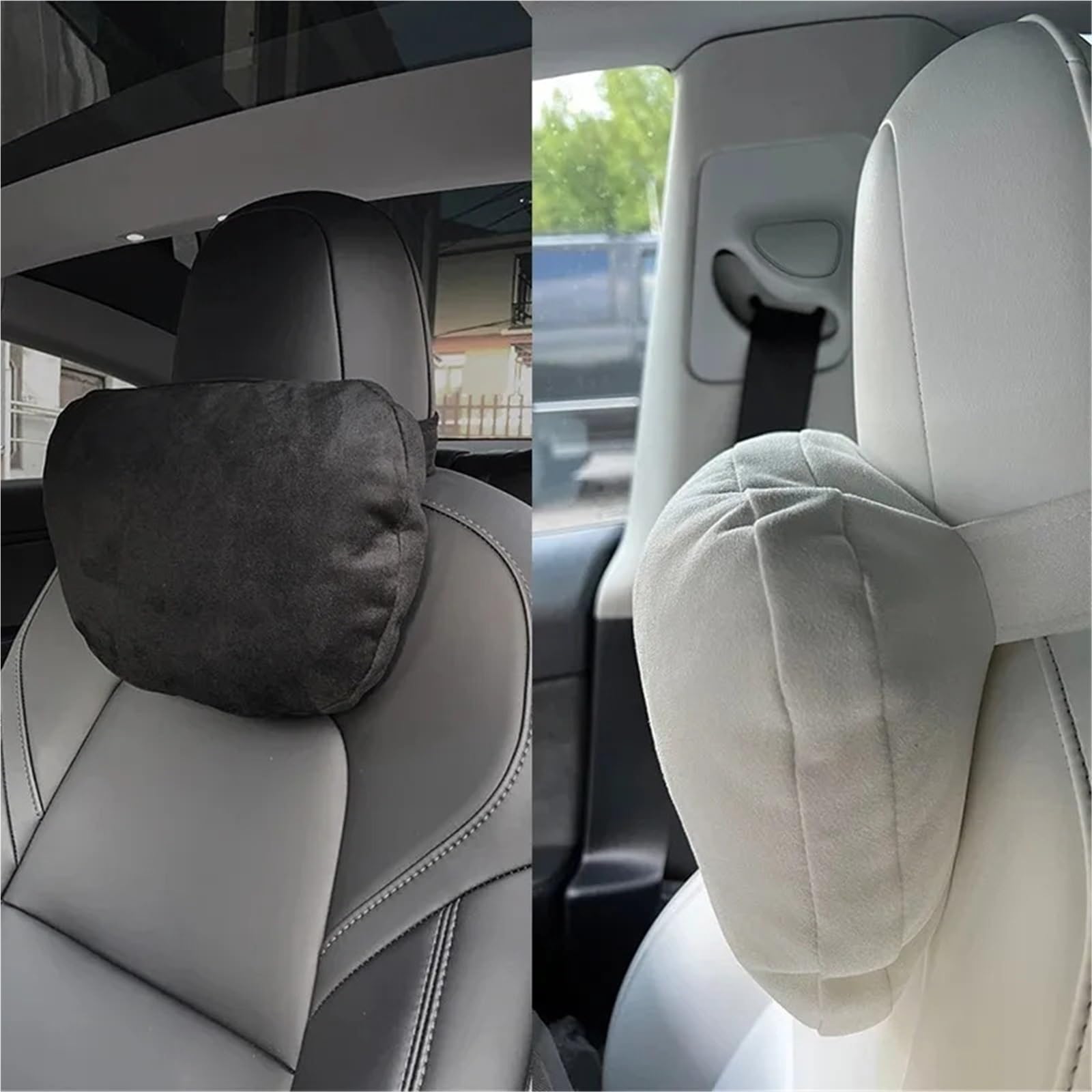 poduszka do jazdy Poduszka ochronna z pamięcią kształtu S/X-type Soft Comfort do zagłówka fotela samochodowego Tesla 3/Y w kształcie litery Y(1pc Black)