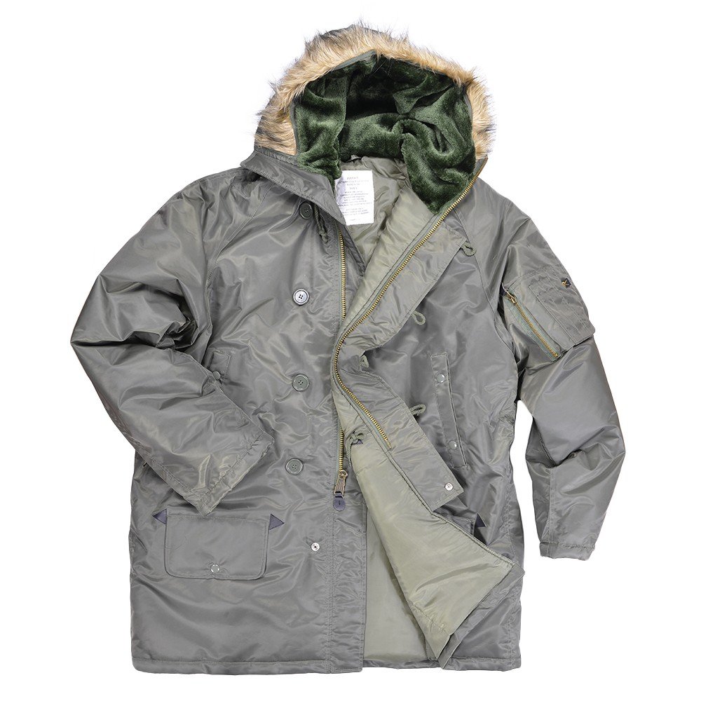 Amazon | [ロスコ] N-3B ジャケット ナイロン 米軍 メンズ セージ