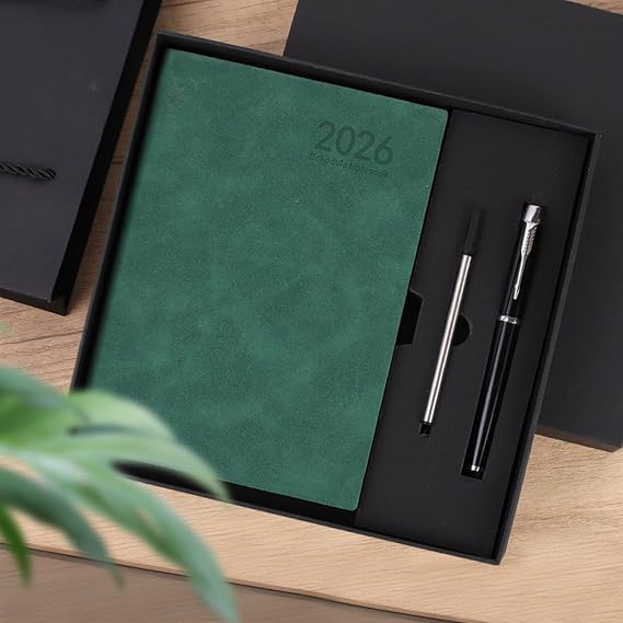 Planning Notebook Aesthetic Full 12-Month Notes Journal Agenda