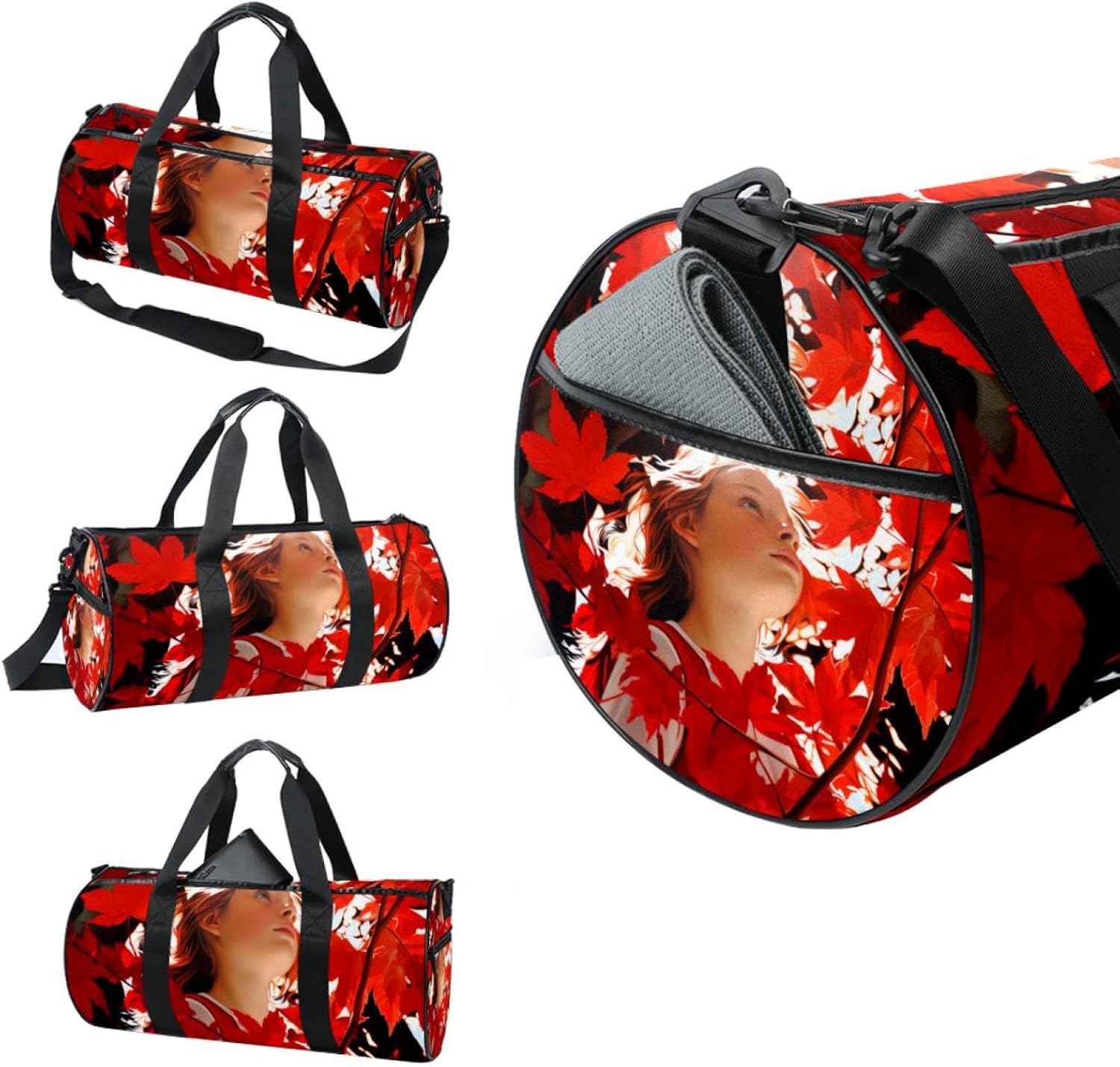 Gym Bags for Women,Duffle Bag for Travel,Autumn Maple Leaves,Gym Bag for Men