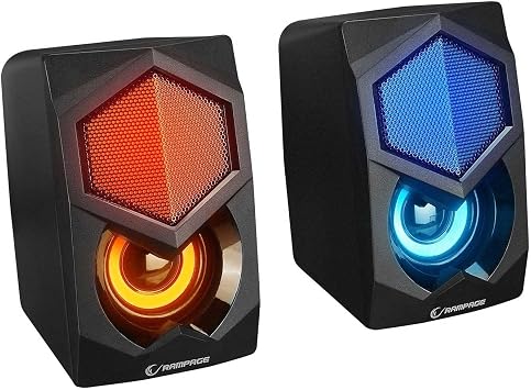 Rampage RMS-175BT 2+1 5W*2 Bluetooth+USB-TF-FM Rainbow Aydınlatmalı Gaming Speaker Hoparlör
