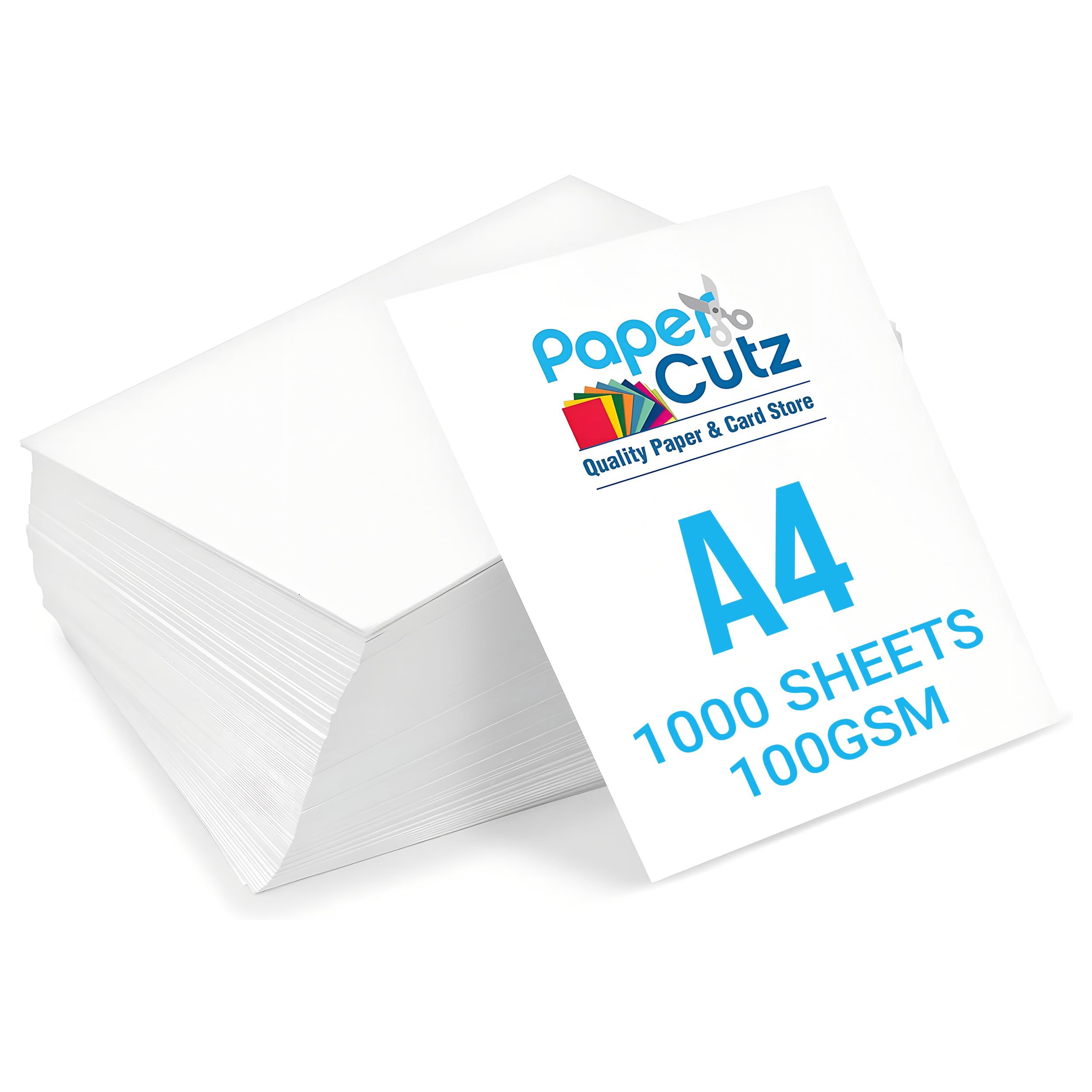 Papercutz A4 White Paper Sheets (100 GSM) (1000 Sheets) Smooth Double-Sided Matt Finish Printing Paper, Home & Craft Projects, Durable, Suitable with All Inkjet and Laser Printers
