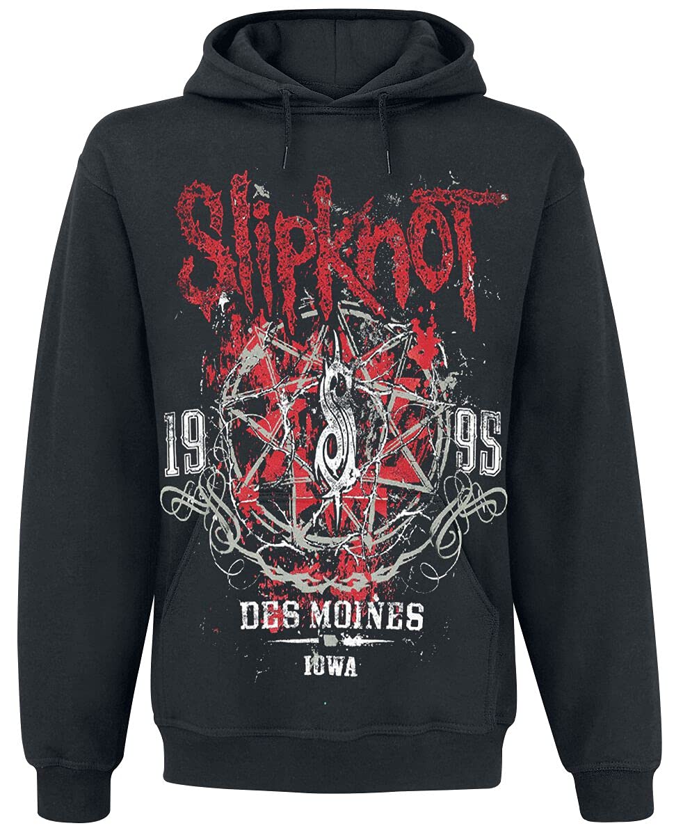 Slipknot Iowa Star Hombre Sudadera con Capucha Negro 80% algodón, 20% poliéster Regular